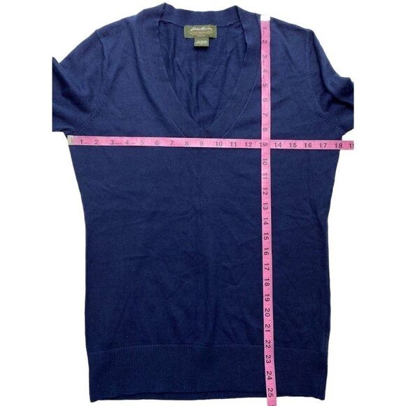 Womens Eddie Bauer V Neck Long Sleeve Lightweight Sweater Sz Small - Picture 4 of 6